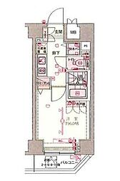 ブライズ荏原中延 1Kの間取図画像
