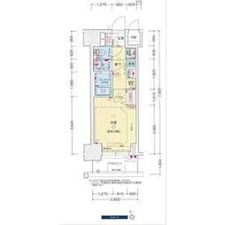 名古屋市営東山線 今池駅 徒歩8分の賃貸マンション 10階1Kの間取り