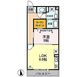 湘南新宿ライン高海 高崎駅 バス26分 棟高東下車 徒歩13分の賃貸アパート 3階1LDKの間取り