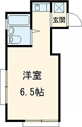 光和ハイム 1階ワンルームの間取り