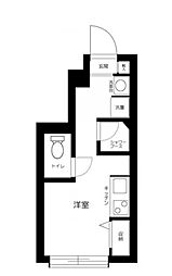 JR中央線 吉祥寺駅 徒歩13分の賃貸アパート 1階ワンルームの間取り