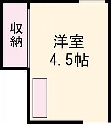 アルバティアラ 4階ワンルームの間取り