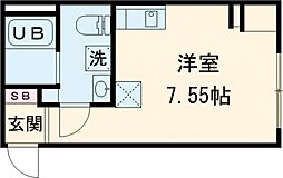 trias117 2階ワンルームの間取り