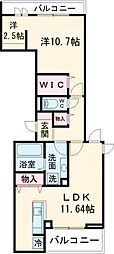 東武東上線 東武練馬駅 徒歩9分の賃貸アパート 2階1SLDKの間取り