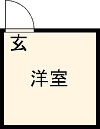 ビットストロング赤羽 2階ワンルームの間取り