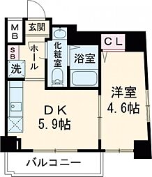 JR常磐線 亀有駅 徒歩5分の賃貸マンション 1階1DKの間取り