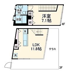 Reteたまプラーザ 1LDKの間取図画像