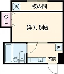 アイエムコーポ 2階1Kの間取り