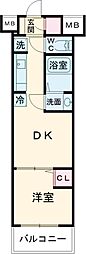京急本線 立会川駅 徒歩7分の賃貸マンション 4階1DKの間取り