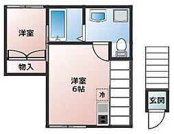 ザレジデンス東十条 1DKの間取図画像