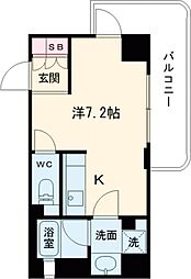 リヴェール池袋 ワンルームの間取図画像