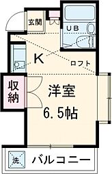 eim ワンルームの間取図画像