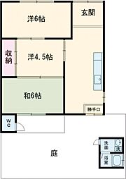 小田町連棟借家 1階3DKの間取り