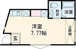 k-station 1階1Kの間取り