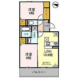 D-ROOM瀬戸川 2LDKの間取図画像