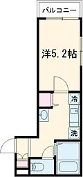 東武伊勢崎線 東向島駅 徒歩5分の賃貸アパート 2階1Kの間取り