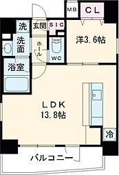 Ｌｏｇ戸越 9階1LDKの間取り