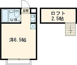 JR中央線 吉祥寺駅 徒歩10分の賃貸アパート 1階ワンルームの間取り
