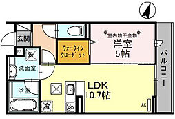 プランドール（富士見） 1階1LDKの間取り