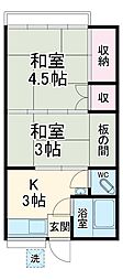 東急田園都市線 宮崎台駅 徒歩10分の賃貸アパート 2階2Kの間取り