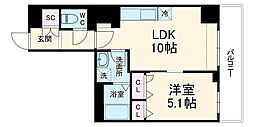 JR南武線 津田山駅 徒歩13分の賃貸マンション 3階1LDKの間取り