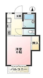 メゾン・ド・プチティール 1Kの間取図画像