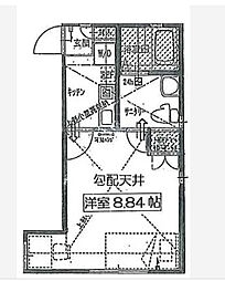 フェアシュテック 1Kの間取図画像