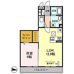 元町イグレット2 1LDKの間取図画像