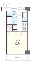 エスポアール扇西 4階1Kの間取り