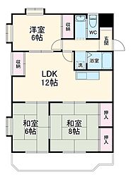 エクセルヤマヒロ 3階3LDKの間取り