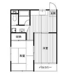 パークヒルズ美堀 2DKの間取図画像