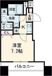 アイルグランデ東京竹ノ塚 9階1Kの間取り
