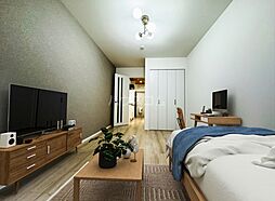 マリーナコート木更津 2階1Kのリビング/ダイニング