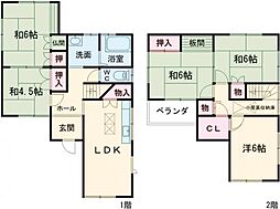 池尻町戸建貸家 1階5LDKの間取り