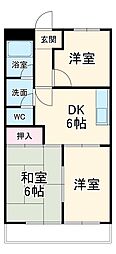 エスポワール垂坂 3DKの間取図画像