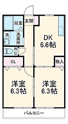 間取図画像 2DK