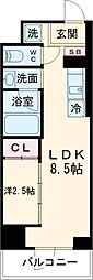 西武新宿線 武蔵関駅 徒歩5分の賃貸マンション 11階1LDKの間取り