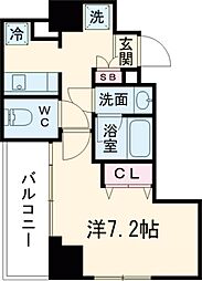 アーバンパーク綾瀬III 9階1Kの間取り