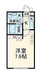 Ｂｌｅｚｉｏ横浜妙蓮寺 2階1Kの間取り