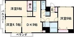 メゾンエスユー 6階3DKの間取り