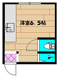 はなれ 1階ワンルームの間取り