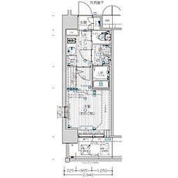エスリード弁天町桜通レジデンス 10階1Kの間取り
