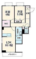 小田急小田原線 秦野駅 バス12分 上宿会館前下車 徒歩4分の賃貸マンション 2階2LDKの間取り