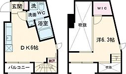 レピュア十条レジデンス 4階1LDKの間取り