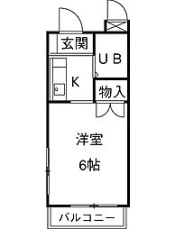エーデルワイスコイズミ ワンルームの間取図画像