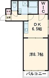 JR山手線 西日暮里駅 徒歩6分の賃貸マンション 3階1DKの間取り