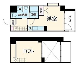 エスリード大阪シティーウエスト ワンルームの間取図画像