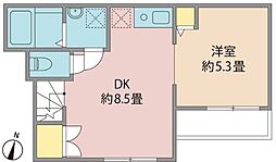 JR京浜東北・根岸線 赤羽駅 徒歩10分の賃貸アパート 3階1DKの間取り
