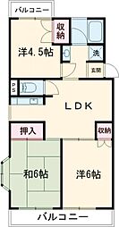 エーデルハイム 3LDKの間取図画像