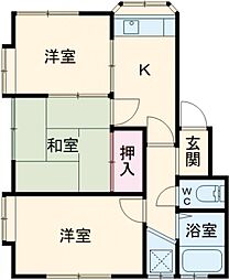 エクセル藤代 1階3DKの間取り